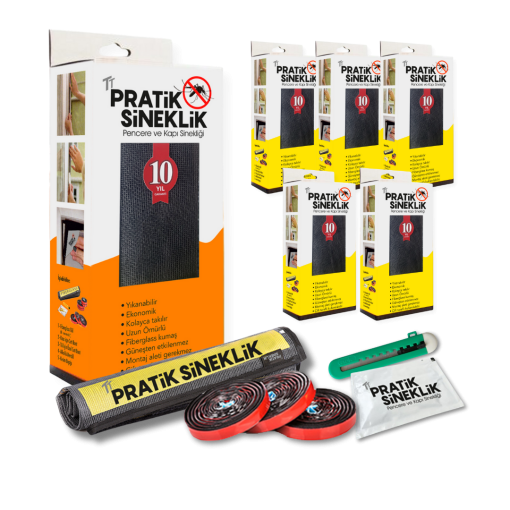 TT Pratik Sineklik | 1 Kapı |  5 Pencere | 6 lı Paket