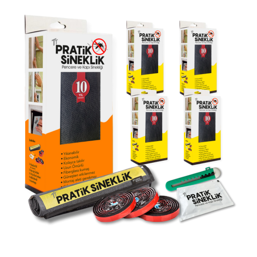 TT Pratik Sineklik | 1 Kapı |  4 Pencere | 5 li Paket